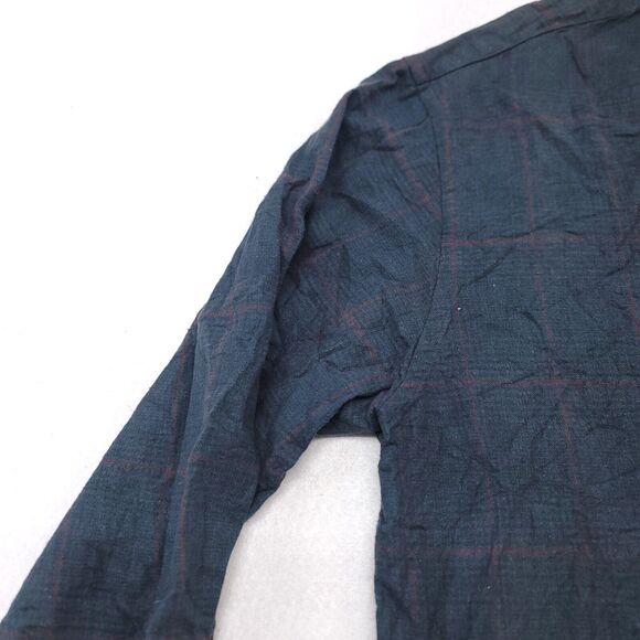 Woodbourne Road Windowpane Flannel Button Up Shirt Mens Size Large L Green - Picture 4 of 10